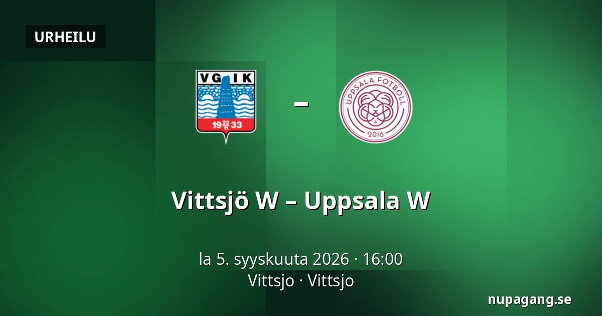 Vittsjö W – Uppsala W — Vittsjo, Vittsjo