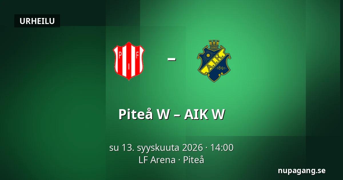Piteå W – AIK W — LF Arena, Piteå