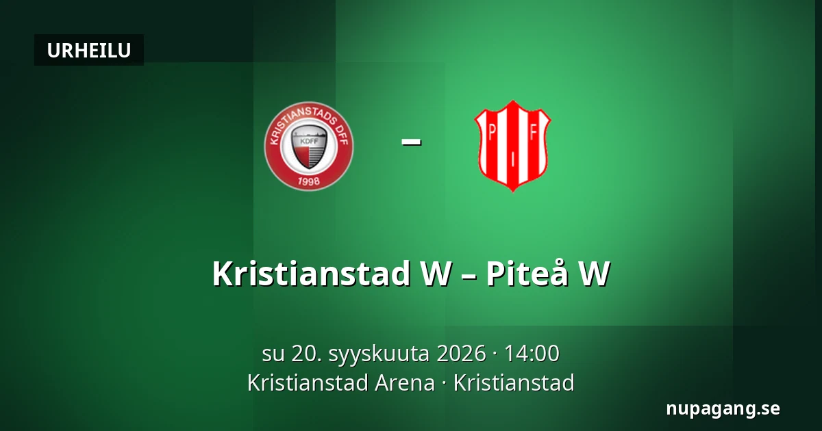Kristianstad W – Piteå W — Kristianstad Arena, Kristianstad