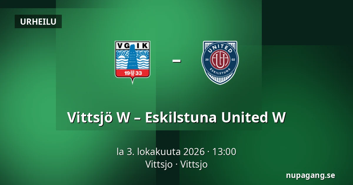 Vittsjö W – Eskilstuna United W — Vittsjo, Vittsjo