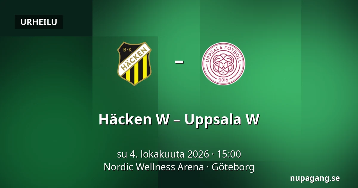 Häcken W – Uppsala W — Nordic Wellness Arena, Göteborg