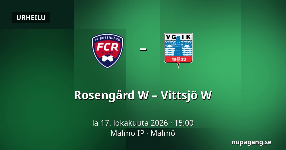 Rosengård W – Vittsjö W — Malmo IP, Malmö