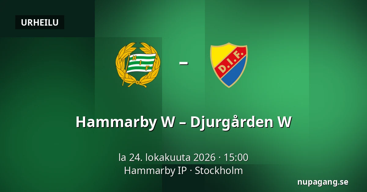 Hammarby W – Djurgården W — Hammarby IP, Tukholma