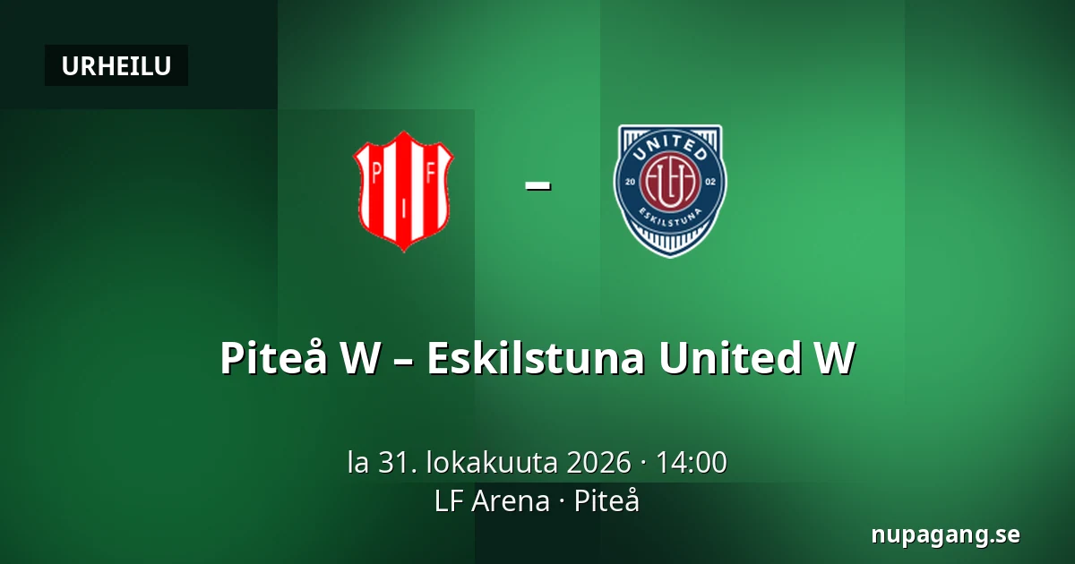 Piteå W – Eskilstuna United W — LF Arena, Piteå