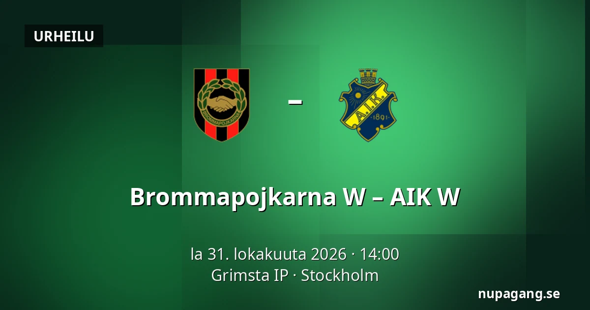 Brommapojkarna W – AIK W — Grimsta IP, Tukholma