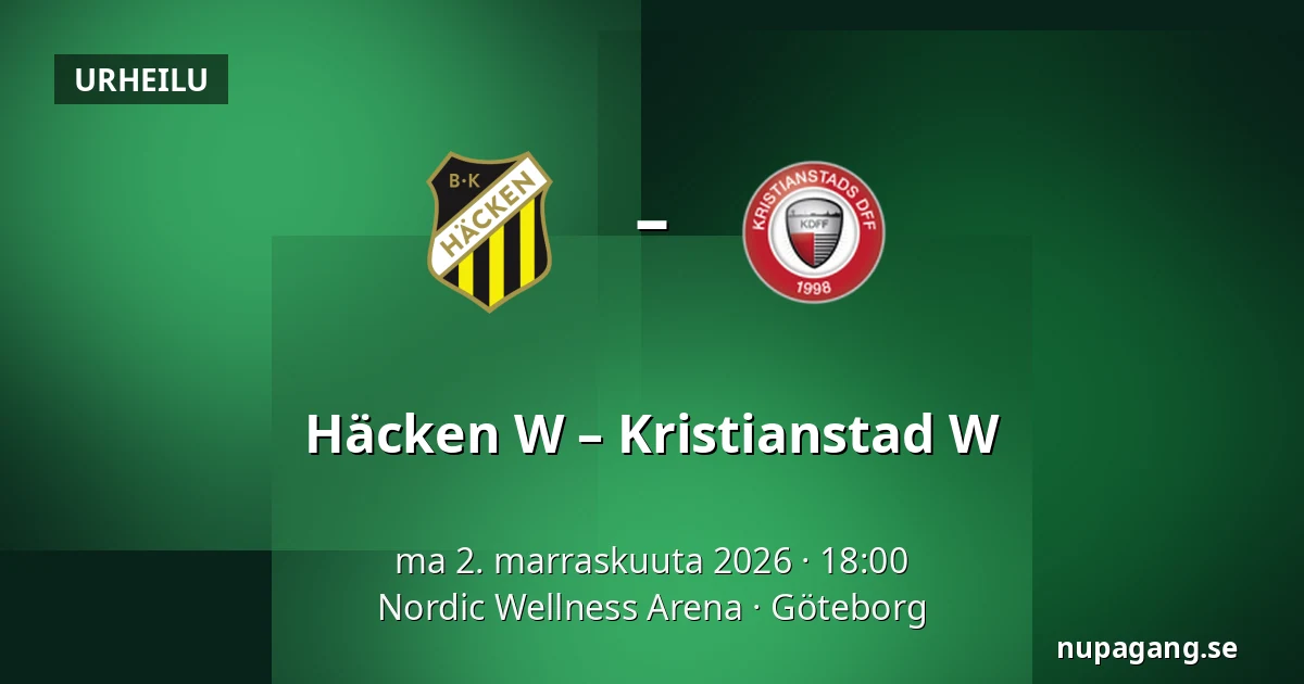 Häcken W – Kristianstad W — Nordic Wellness Arena, Göteborg