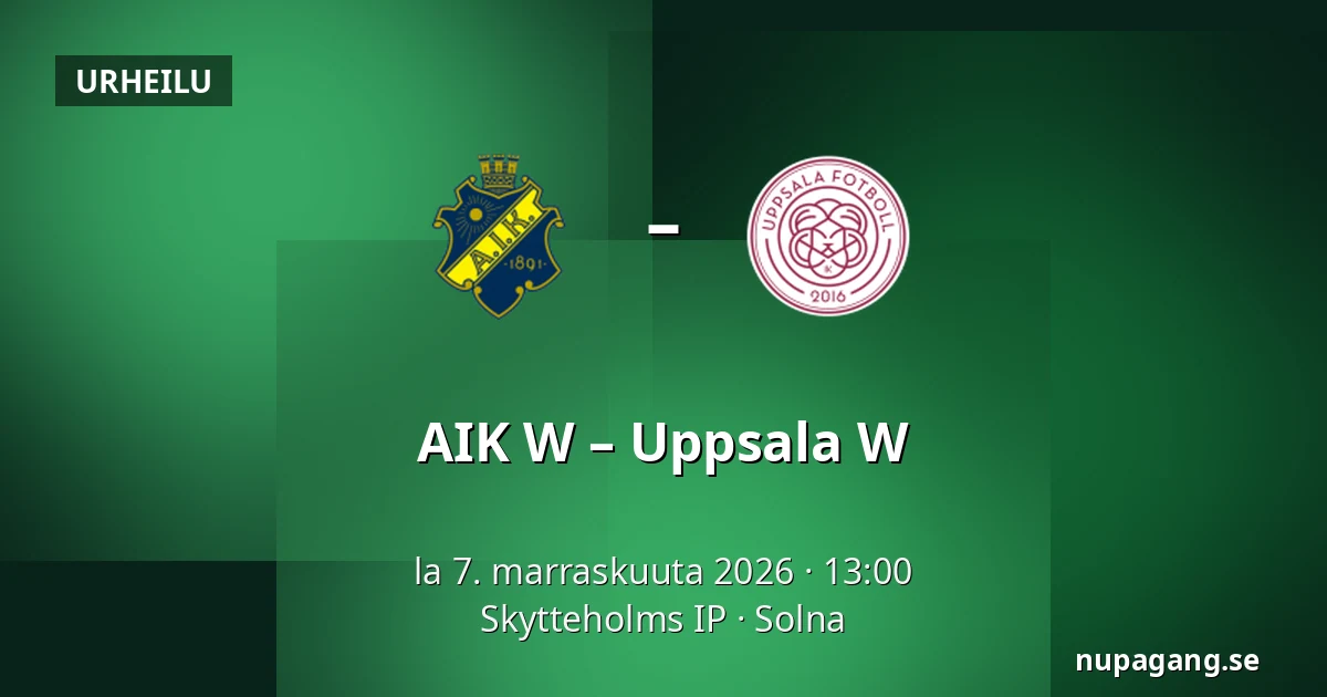 AIK W – Uppsala W — Skytteholms IP, Solna