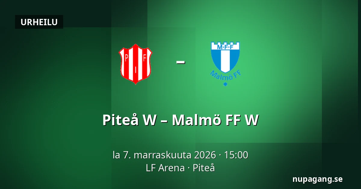 Piteå W – Malmö FF W — LF Arena, Piteå