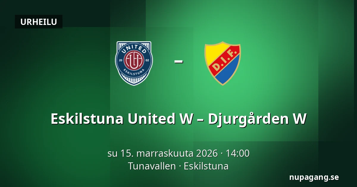 Eskilstuna United W – Djurgården W — Tunavallen, Eskilstuna