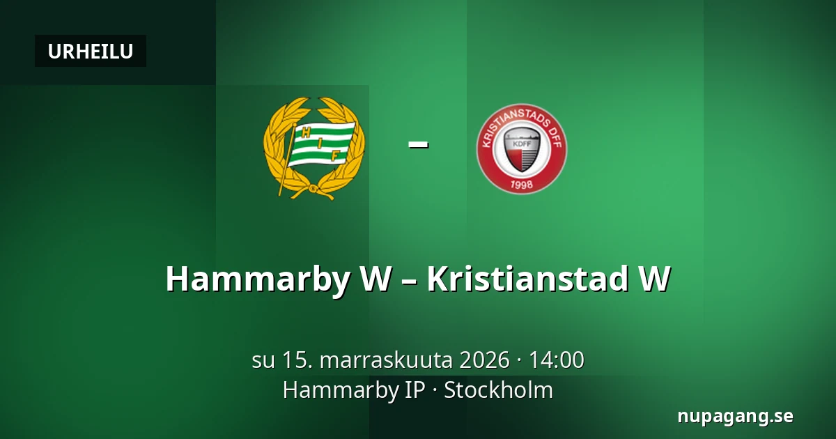 Hammarby W – Kristianstad W — Hammarby IP, Tukholma