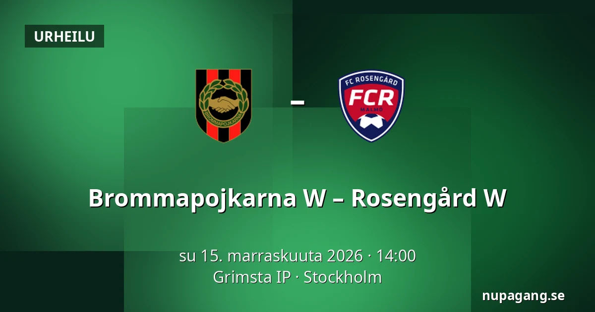 Brommapojkarna W – Rosengård W — Grimsta IP, Tukholma