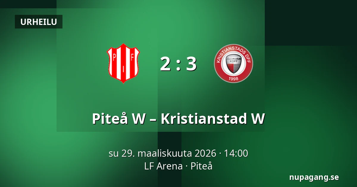 Piteå W – Kristianstad W — LF Arena, Piteå