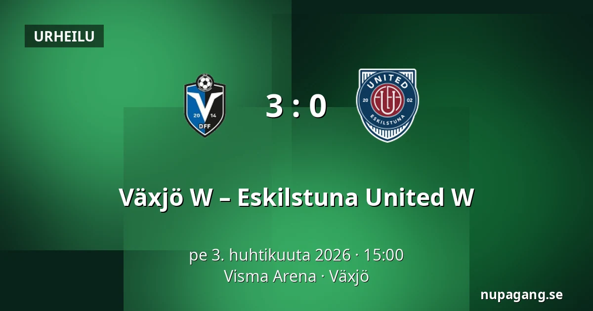 Växjö W – Eskilstuna United W — Visma Arena, Växjö