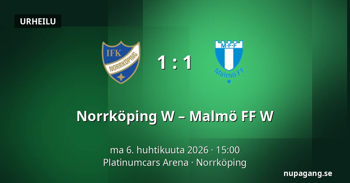 Norrköping W – Malmö FF W — Platinumcars Arena, Norrköping