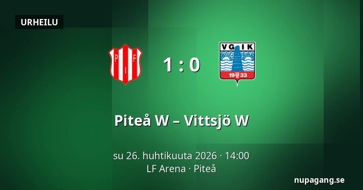 Piteå W – Vittsjö W — LF Arena, Piteå