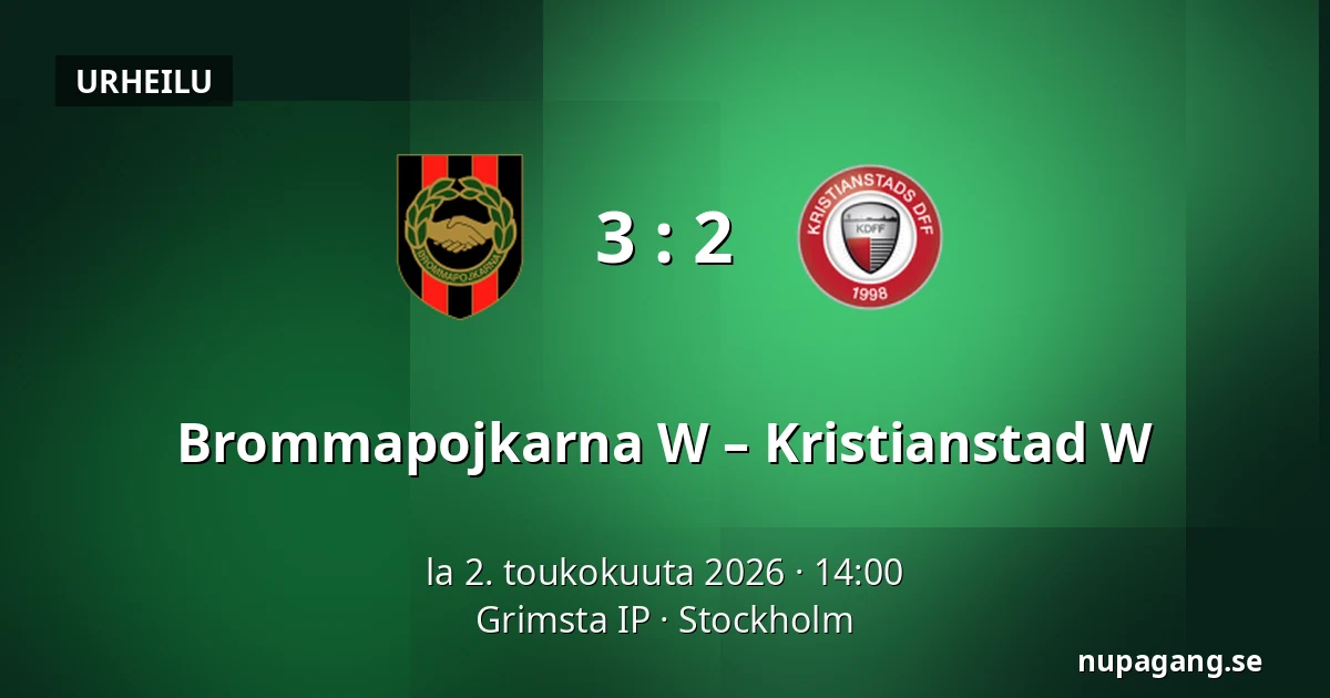 Brommapojkarna W – Kristianstad W — Grimsta IP, Tukholma