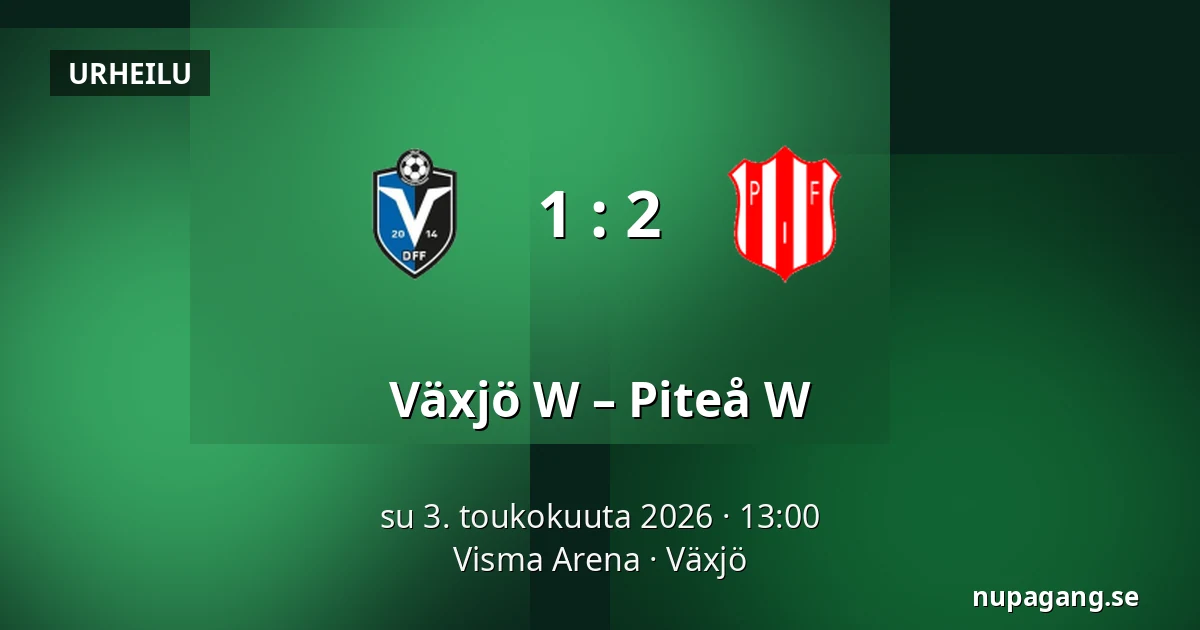 Växjö W – Piteå W — Visma Arena, Växjö