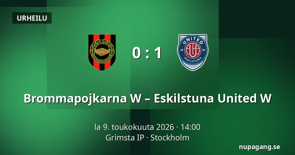 Brommapojkarna W – Eskilstuna United W — Grimsta IP, Tukholma
