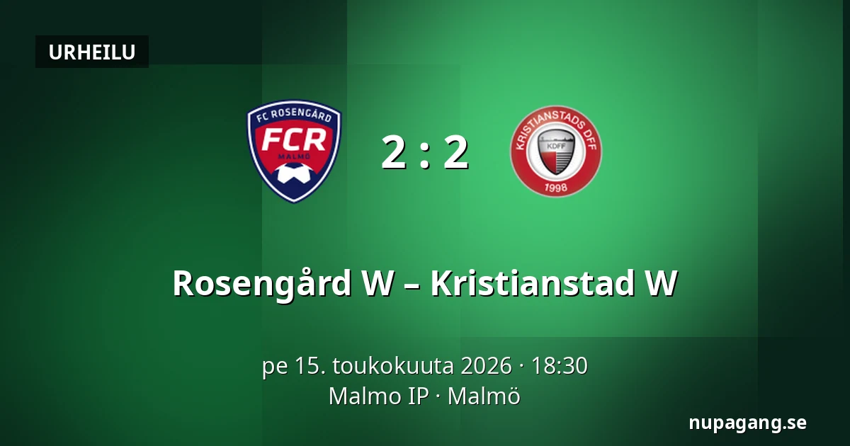 Rosengård W – Kristianstad W — Malmo IP, Malmö