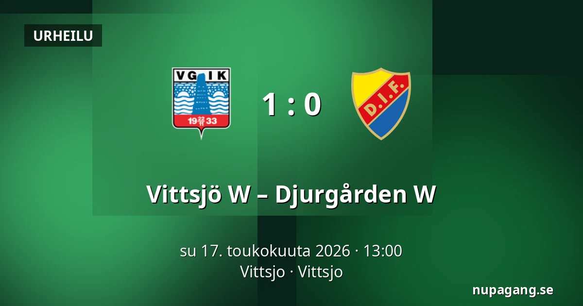 Vittsjö W – Djurgården W — Vittsjo, Vittsjo