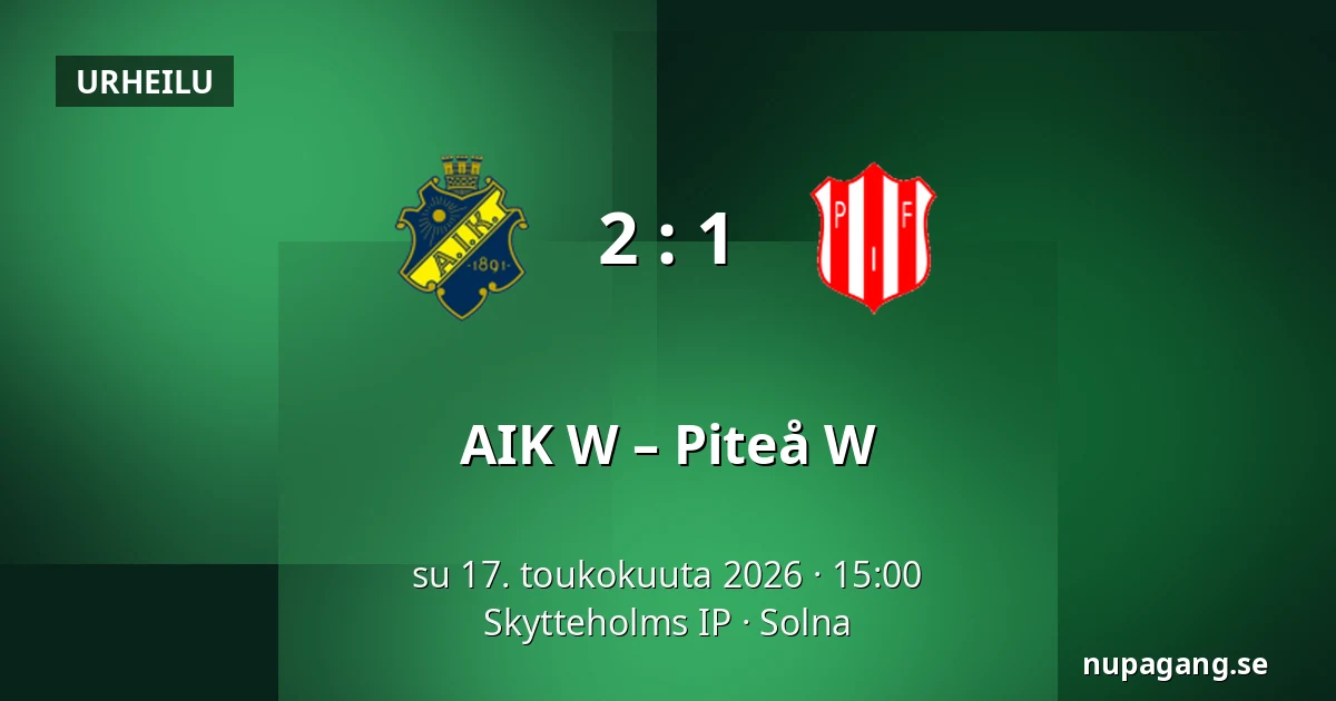 AIK W – Piteå W — Skytteholms IP, Solna