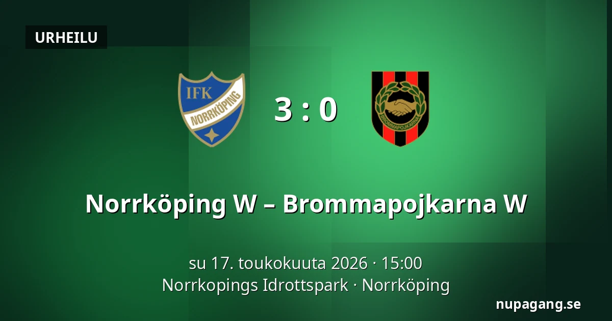 Norrköping W – Brommapojkarna W — Norrkopings Idrottspark, Norrköping