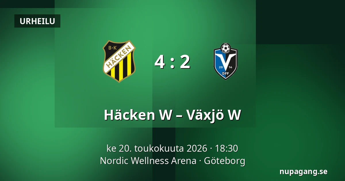 Häcken W – Växjö W — Nordic Wellness Arena, Göteborg