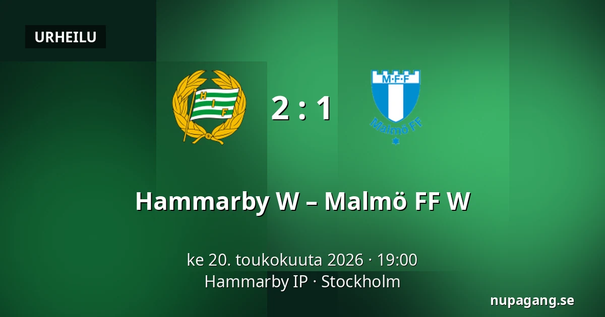 Hammarby W – Malmö FF W — Hammarby IP, Tukholma