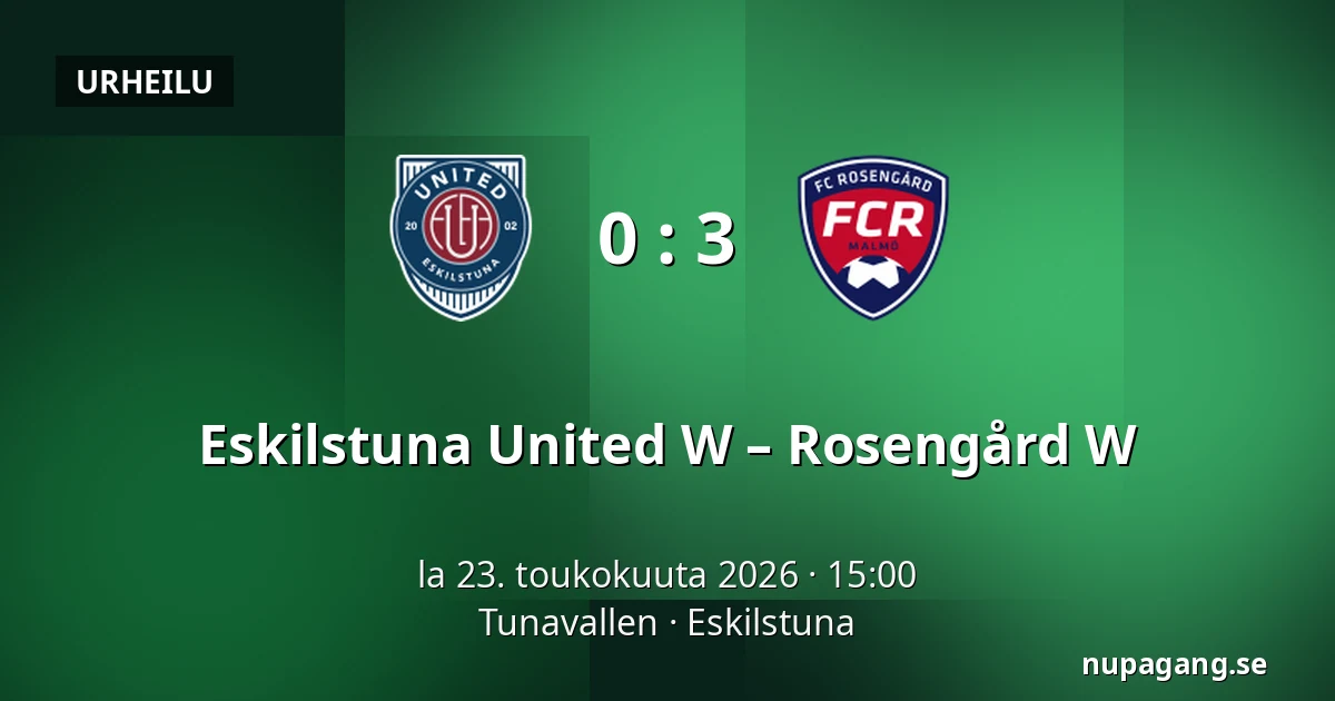 Eskilstuna United W – Rosengård W — Tunavallen, Eskilstuna