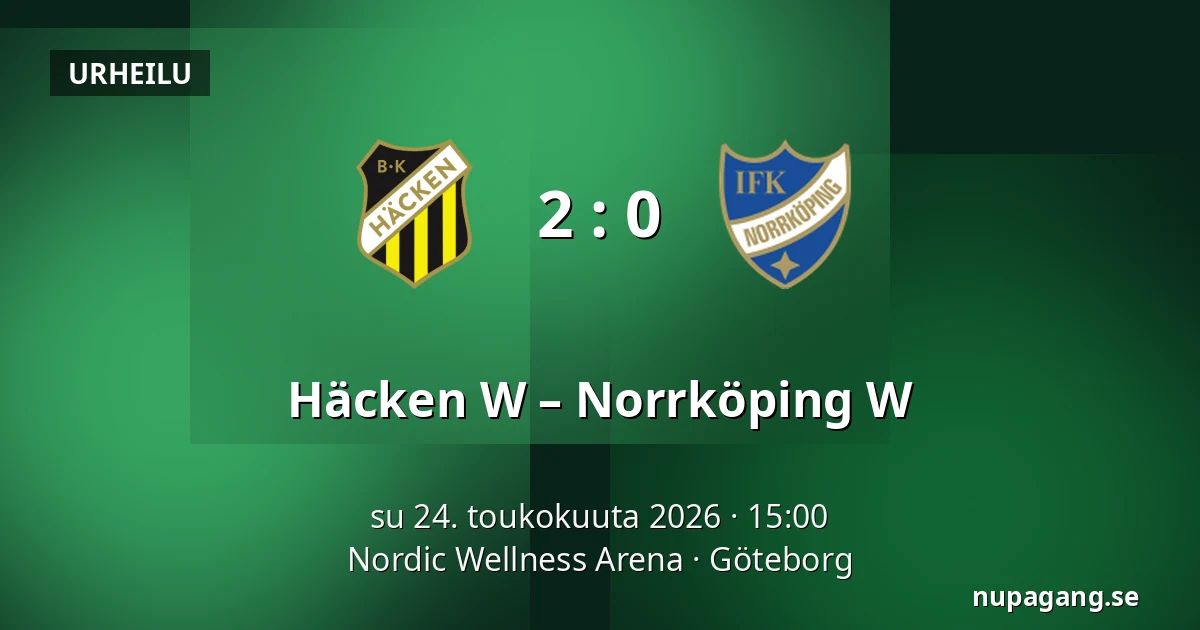 Häcken W – Norrköping W — Nordic Wellness Arena, Göteborg