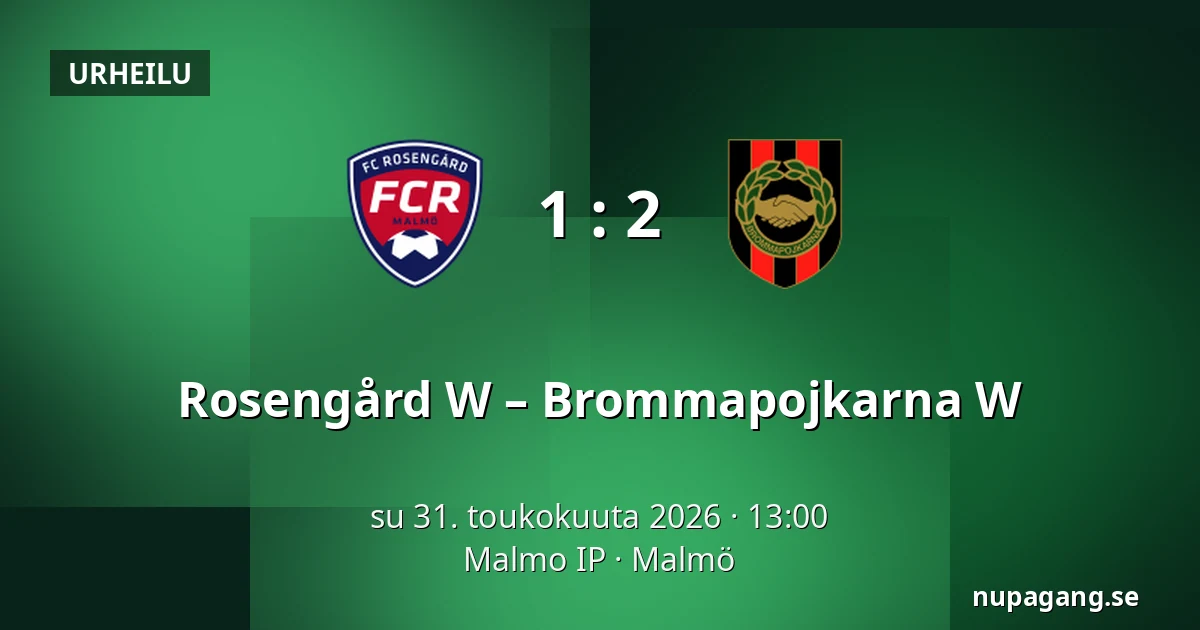 Rosengård W – Brommapojkarna W — Malmo IP, Malmö