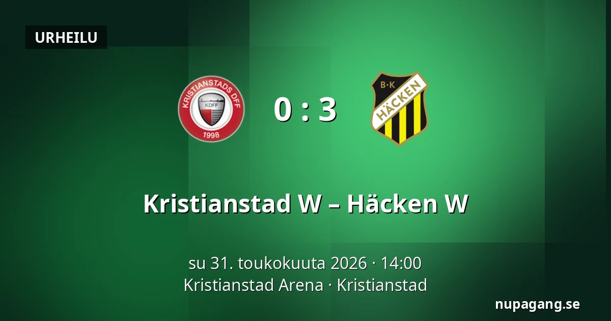 Kristianstad W – Häcken W — Kristianstad Arena, Kristianstad