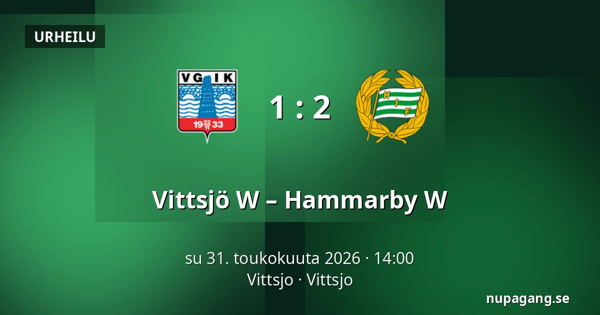 Vittsjö W – Hammarby W — Vittsjo, Vittsjo