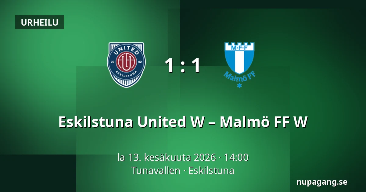 Eskilstuna United W – Malmö FF W — Tunavallen, Eskilstuna