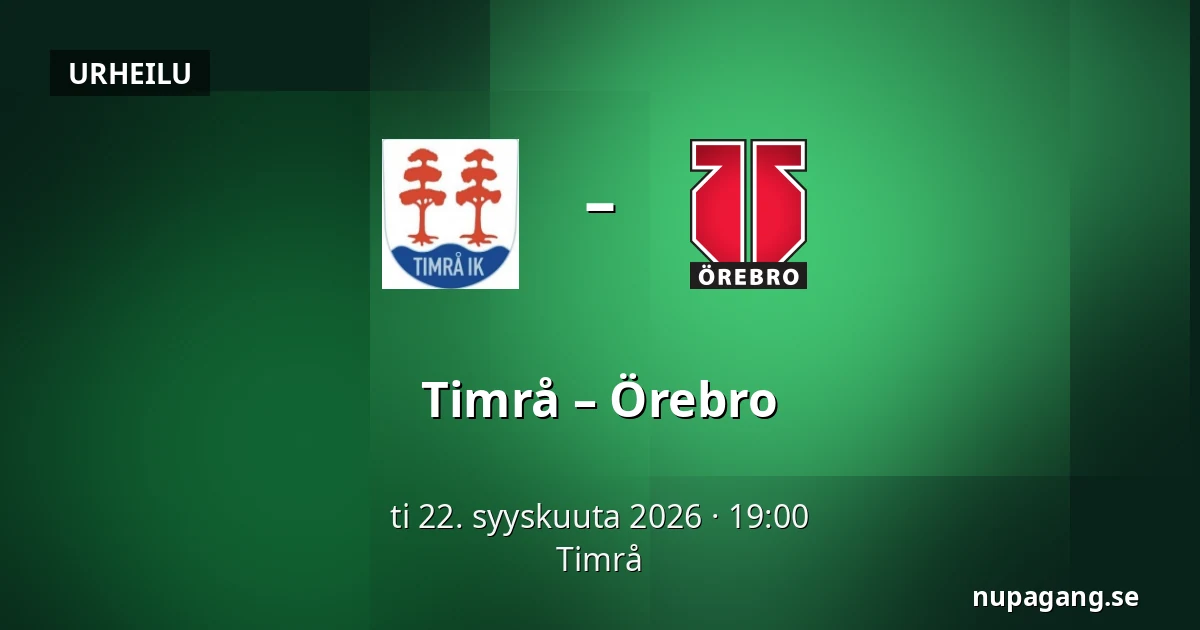 Timrå – Orebro — Timrå