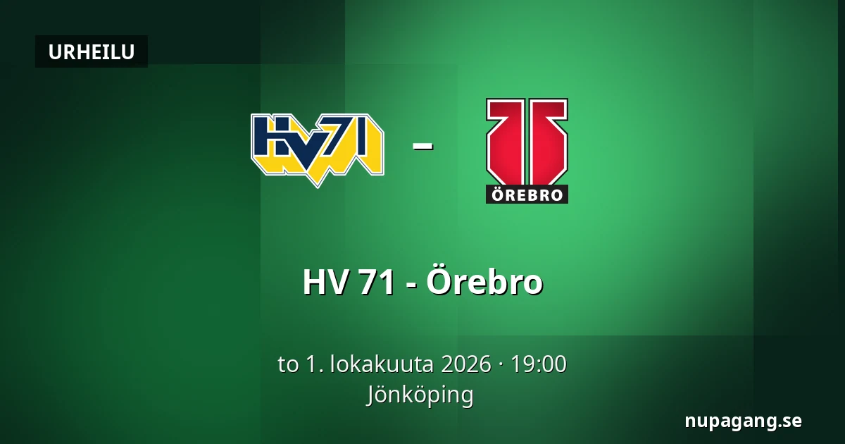 HV 71 – Orebro — Jönköping