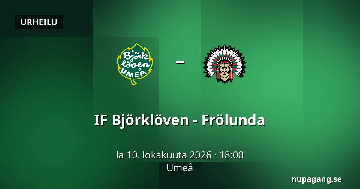 IF Bjorkloven – Frölunda — Umeå