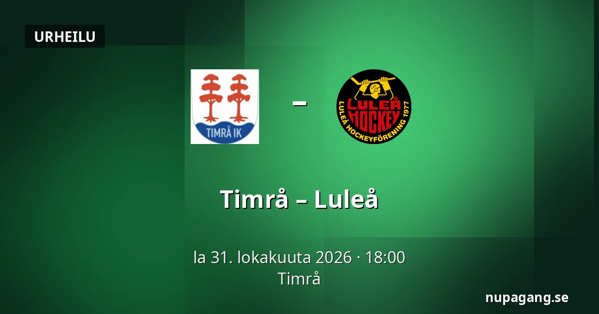 Timrå – Luleå — Timrå