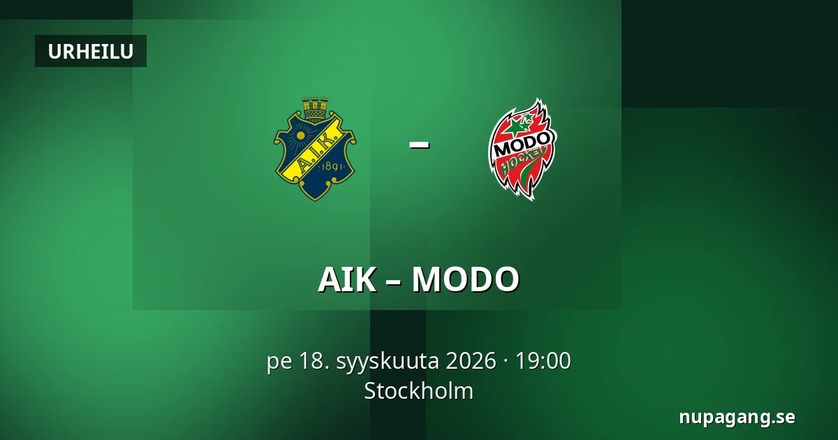 AIK – MODO — Tukholma