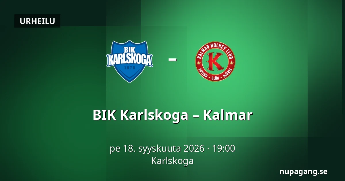BIK Karlskoga – Kalmar — Karlskoga