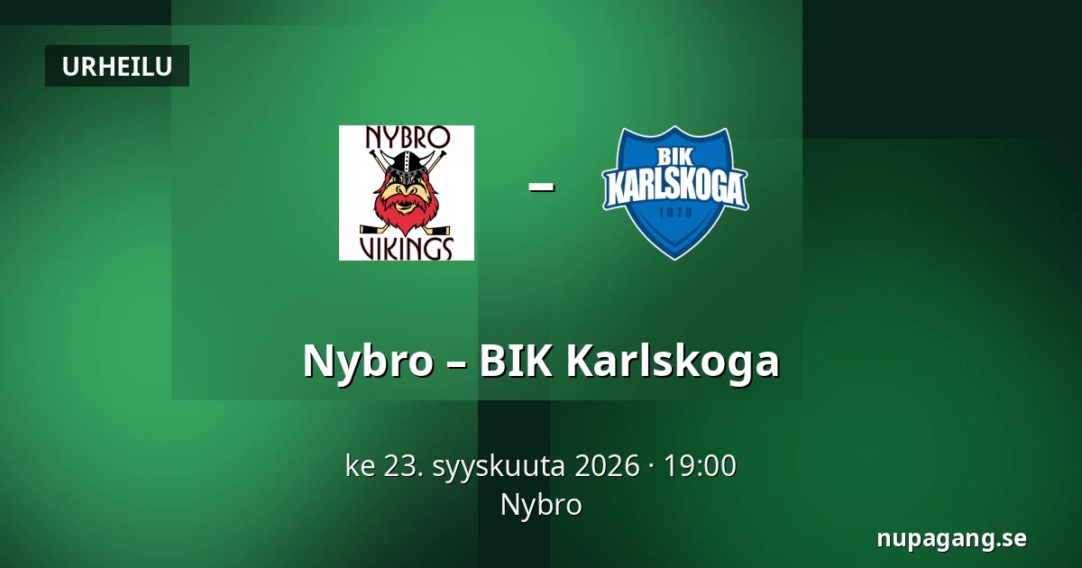 Nybro – BIK Karlskoga — Nybro