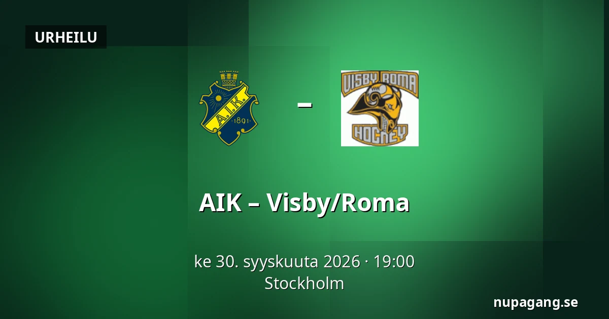 AIK – Visby/Roma — Tukholma