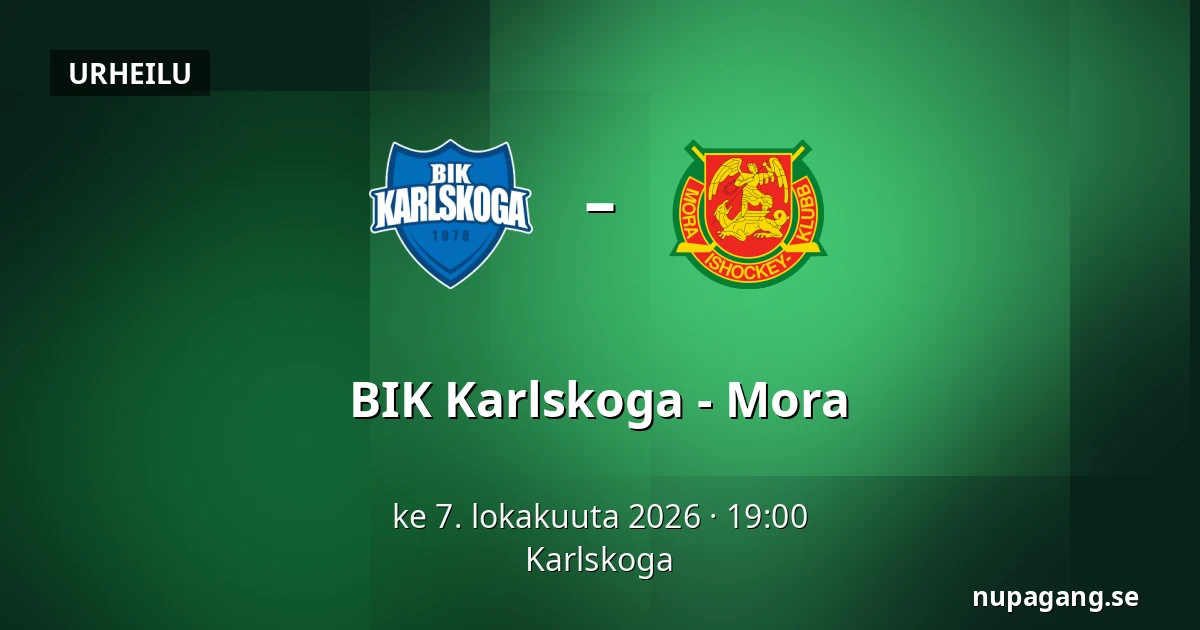BIK Karlskoga – Mora — Karlskoga