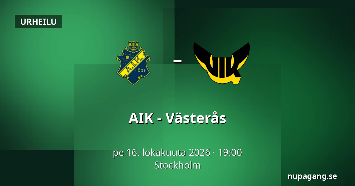 AIK – Vasteras — Tukholma