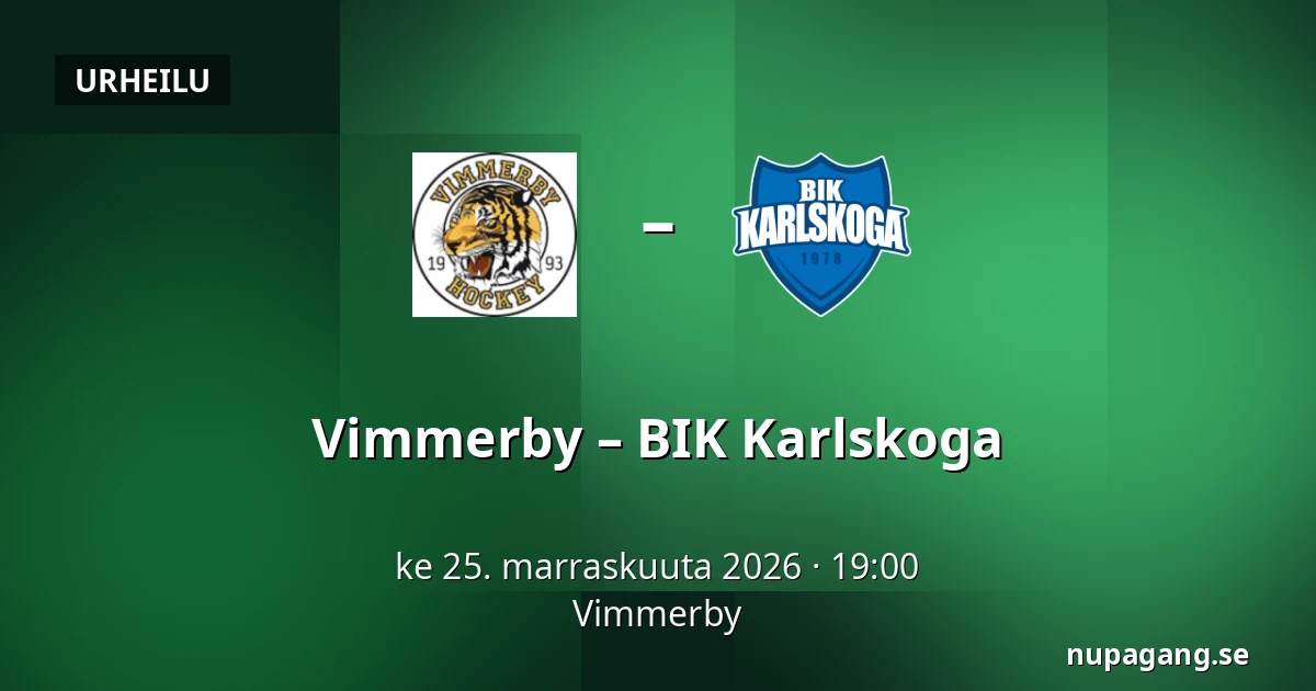 Vimmerby – BIK Karlskoga — Vimmerby