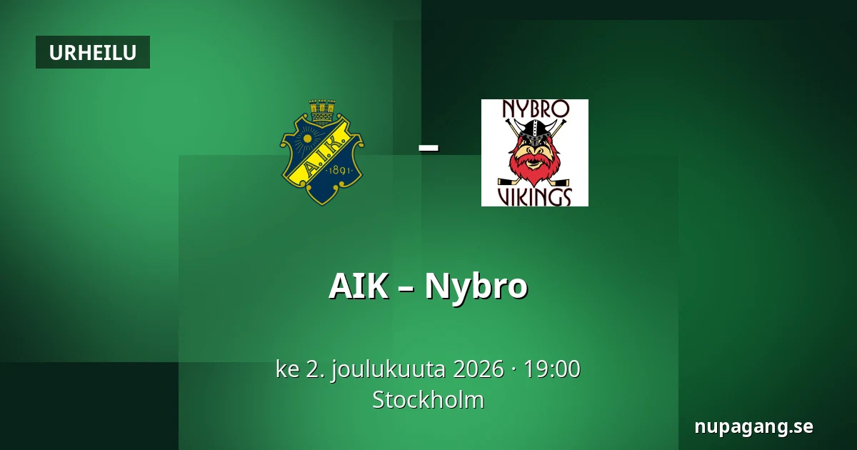 AIK – Nybro — Tukholma