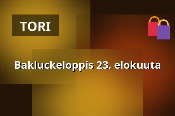 Bakluckeloppis 23. elokuuta — Hagmyren, Hudiksvall