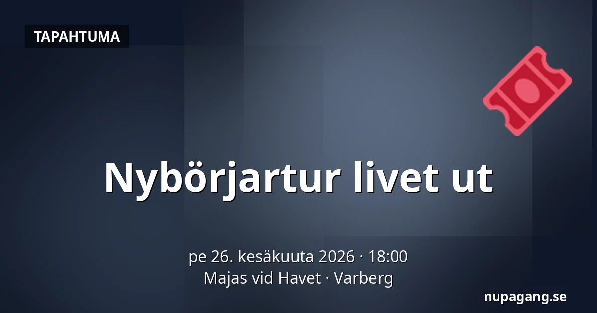 Nybörjartur livet ut — Majas vid Havet, Varberg