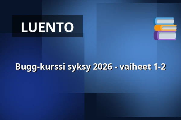 Bugg-kurssi syksy 2026 - vaiheet 1-2 — Ekebo nöjescentrum, Munka Ljungby