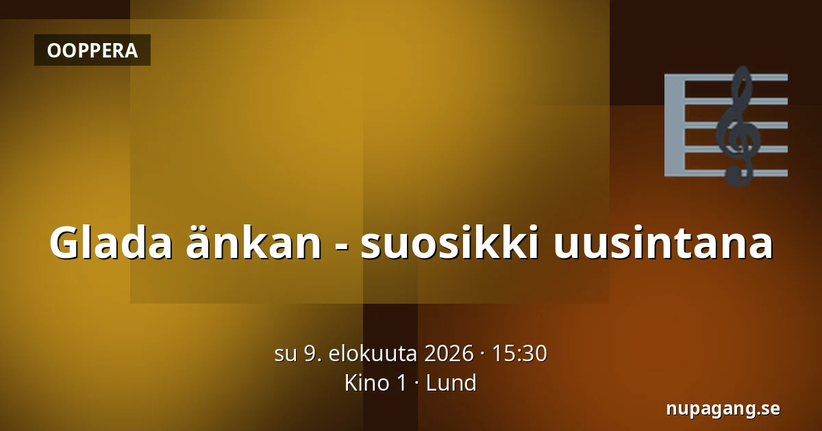 Glada änkan - suosikki uusintana — Kino 1, Lund